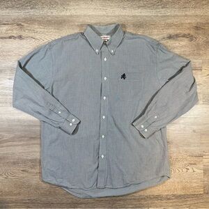 The Disney Store Shirt Men's Large Mickey Mouse Long Sleeve Button Up Black